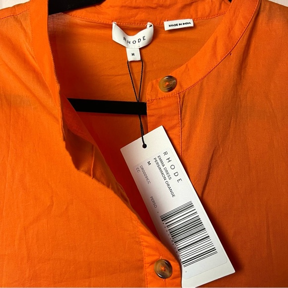 NWT Rhode Orange Emma Dress Size Medium - Picture 10 of 12